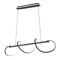 Colgante Yupi Negro 149w 3000-4000-6000k 13572lm  C/luz Ambiente Remoto Y Reg.intensidad Regx97x25cm