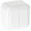 Conmutador Doble Ancient 2 Teclas Blanco 6x6x3 Cm