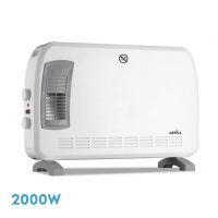 Convector Bengala 2000w Blanco/gris 3potencias funcion Turbo Termost.regulable Seguridad,asa 42,5x61x20,5cm