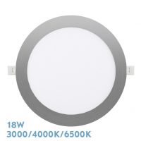 Downlight Empotrar Silex 18w 3000-4000-6500k Niquel 1620lm Redondo 22,5d Corte 20d