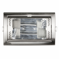 Downlight Rectangular  Empotrar 2xe27 Niquel 10x21,5x14,5 Cm Corte 21,5x13,5cm