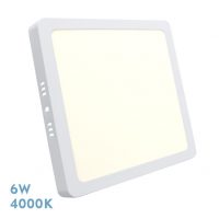 Downlight Superficie Cuadrado Selenita 6w 4000k Blanco  540 Lm 2,8x12x12 Cm
