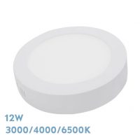 Downlight Superf.diorita 12w 3000k-4000k-6500k Blanco 1080lm 3,5x17x17 Cm