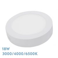Downlight Superf.diorita 18w 3000k-4000k-6500k Blanco 1620lm 3,5x22x22 Cm