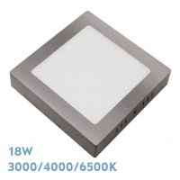 Downlight Superf.gabro 18w 3000k-4000k-6500k Niquel 1620lm 3,5x22x22 Cm