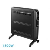 Emisor Termico Aluminio Alpino 1500w Negro 2pot Display C/remoto,antivuelco,temp.reg.61,8x51x25,5cm