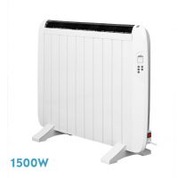 Emisor Termico Gaban 1500w X En Aluminio Blanco Remoto Lcd,temporizador Mural/portat.58,5x86x5,5 Cm