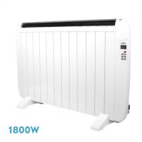 Emisor Termico Gaban 1800w X En Aluminio Blanco Remoto Lcd,temporizador Mural/portat.58,5x100x5,5cm