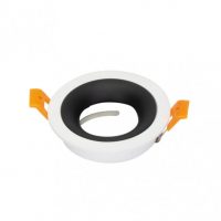 Empotrable Anou 1xgu10 Redondo Blanco/negro  2x9,2x9,2 Cm 8 De Corte.c/portalampara