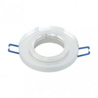 Empotrable Cristal Solna 1xgu10 Redondo Grosor 1cm Transparente C/portalampara 2x9,5x9,5 Cm Corte 6 Cm
