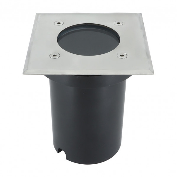 Empotrable Exterior Encastrar Cuad.1xgu10 Niquel 13x11x11Cm Ip65 Corte 10,5 Cm