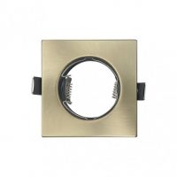 Empotrable  Magura 1xgu10  Cuadrado Cuero 2,5x8,2x8,2  Cm Corte 6 Portalamparas Incluido