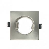 Empotrable  Magura 1xgu10  Cuadrado Niquel 2,5x8,2x8,2  Cm Corte 6 Portalamparas Incluido