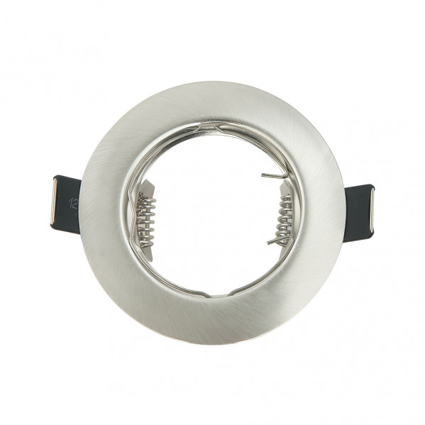 Empotrable Magura 1xgu10 Redondo Niquel 2,5x8x8 Cm Corte 6 Portalamparas Incluido