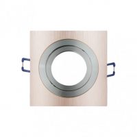 Empotrable Orient.cenote 1xgu10 Cuadrado Champ/cro 2x9,2x9,2 Cm 8 De Corte. C/portalampara