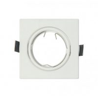 Empotrable  Orient. Magura 1xgu10  Cuad. Blanco Mate 2,5x8,2x8,2  Cm Corte 6 Portalamparas Incluido