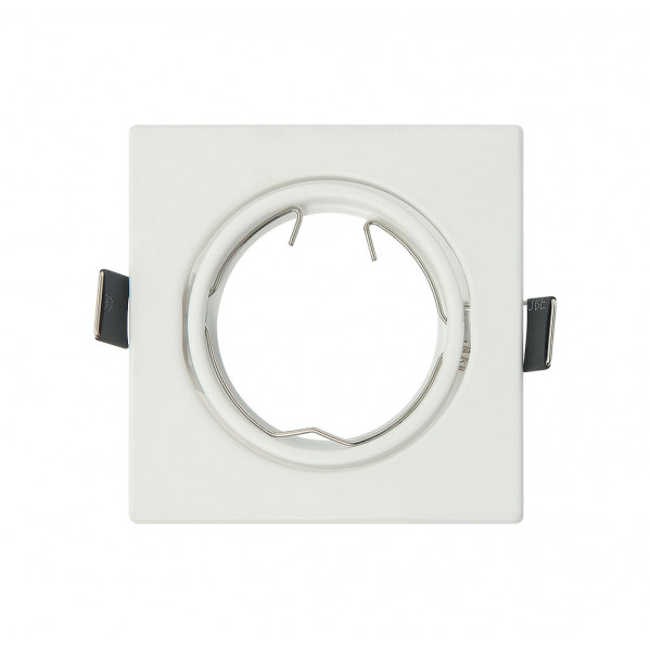 Empotrable Orient. Magura 1xgu10 Cuad. Blanco Mate 2,5x8,2x8,2 Cm Corte 6 Portalamparas Incluido