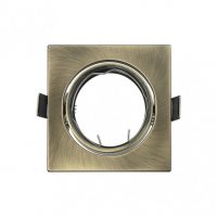 Empotrable  Orient. Magura 1xgu10  Cuad. Cuero 2,5x8,2x8,2  Cm Corte 6 Portalamparas Incluido