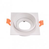 Empotrable Orient.son Doong 1xgu10 Cuadrado Blanco 1,5x9,2x9,2 Cm 8 De Corte.c/portalampara