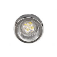 Empotrable Beta Cromo Redondo. 1xgu10 5x9x9cm Corte 7,4d Porta Lampara Ceramica Incluido