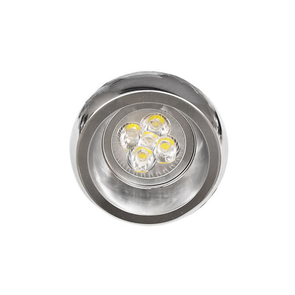 Empotrable Beta Cromo Redondo. 1xgu10 5x9x9cm Corte 7,4d Porta Lampara Ceramica Incluido