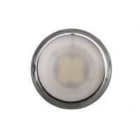 Empotrable Delta Cromo Redondo 1xgu10 4x9x9cm  Corte7,4D C/difusor Y Porta Lámpara Cerámica Incluido