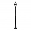 Farola Exterior Aluminio Becrux 1xe27 Negro Ip44 234x25x25 Cm Regulable En Altura