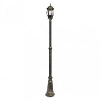 Farola Exterior Aluminio Caelum 1xe27 Neg/oro Ip44  228x18x18 Cm