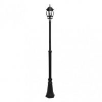 Farola Exterior Aluminio Caelum 1xe27 Negro Ip44  228x18x18 Cm