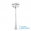 Farola Exterior Aluminio Spica 3xe27 Blanco Ip44 220x62x62 Cm Regulable En Altura - Imagen 2