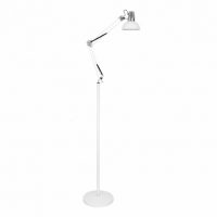 Flexo De Pie Articulable Rutilo 1xe27 Blanco/cromo 180x28x28 Cm