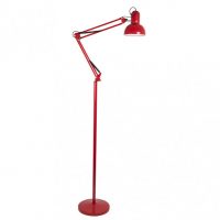 Flexo De Pie Articulable Rutilo 1xe27 Rojo 180x28x28 Cm