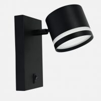 Aplique Ortiga 1 X Gx53 Negro 9w 800lm Orientable  Bombilla Incluida 16x8,3x15,5cm