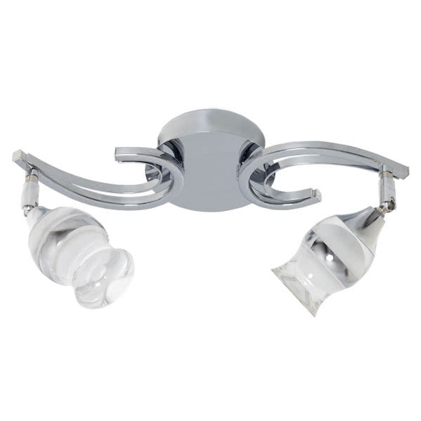 Lampara 2x5w 4000k Zodiaco Cromo 800lm 22x37x12