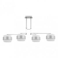 Lampara 4lp Bremen Cromo/blanco-plata 4xe14 Regx94x34 Cm