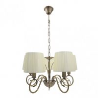 Lampara Amsterdam 5xe14 Cuero Regx45x45 Cm