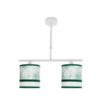 Lampara Caledonia 2xe14 Blanco/verde Regx43x14cm
