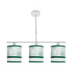 Lampara Caledonia 3xe14 Blanco/verde Regx55x14cm