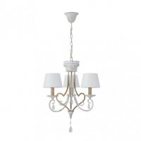 Lampara Crasas 3xe14 Blanco/oro Regx49x49 Cm