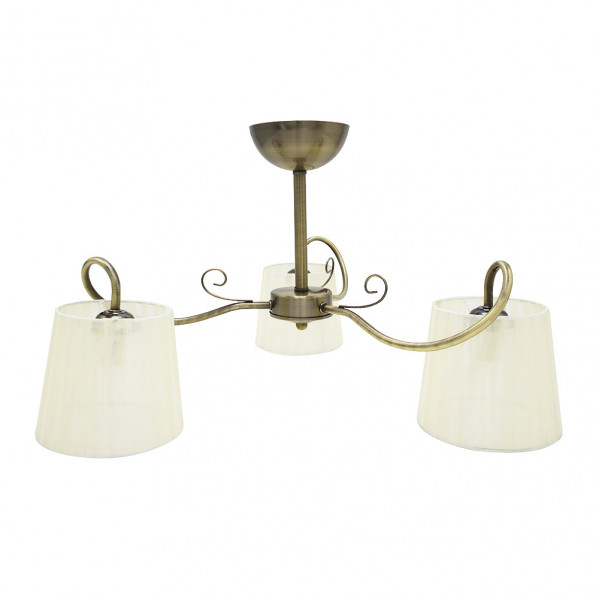 Lampara Cuzco 3xe14 Cuero 37x60x60 Cm