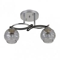 Lampara Etna 2xe14 Cromo/wengue 24x33x14 Cm