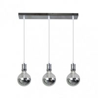 Lampara Gala 3xe27 Cromo/cromo  Bombillas   Incluidas 24w 2700k 2100lm Regx64x12,5 Cm