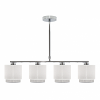 Lampara Kenya 4xe14 Blanca/gris Regx77x14 Cm