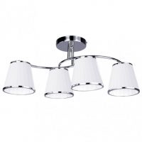 Lampara Lantanas 4xe27 Cromo Pant.blanca  24x64x31,5 Cm