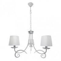 Lampara Luxor 3xe14 Cromo Pant. Blanca Regx58x58 Cm