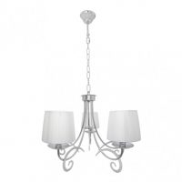 Lampara Luxor 5xe14 Cromo Pant. Blanca Regx61x61 Cm