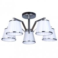 Lampara Trebol 5xe14 Cromo Pant.blanca  24x59x59cm