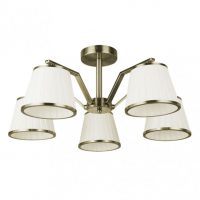 Lampara Trebol 5xe14 Cuero Pant.beis 24x59x59 Cm