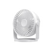 Miniventilador Sobremesa Bretaña Blanco 5w 3+1velocidades Recargable Alimentacion Usb Orientable 5aspas 17x15x11,5cm