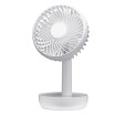 Miniventilador Inalambrico Sobremesa Lemosin Blanco 5w 3velocidades Recargable Alimen.usb Orientable 5asp 17x11x9cm Motor Dc